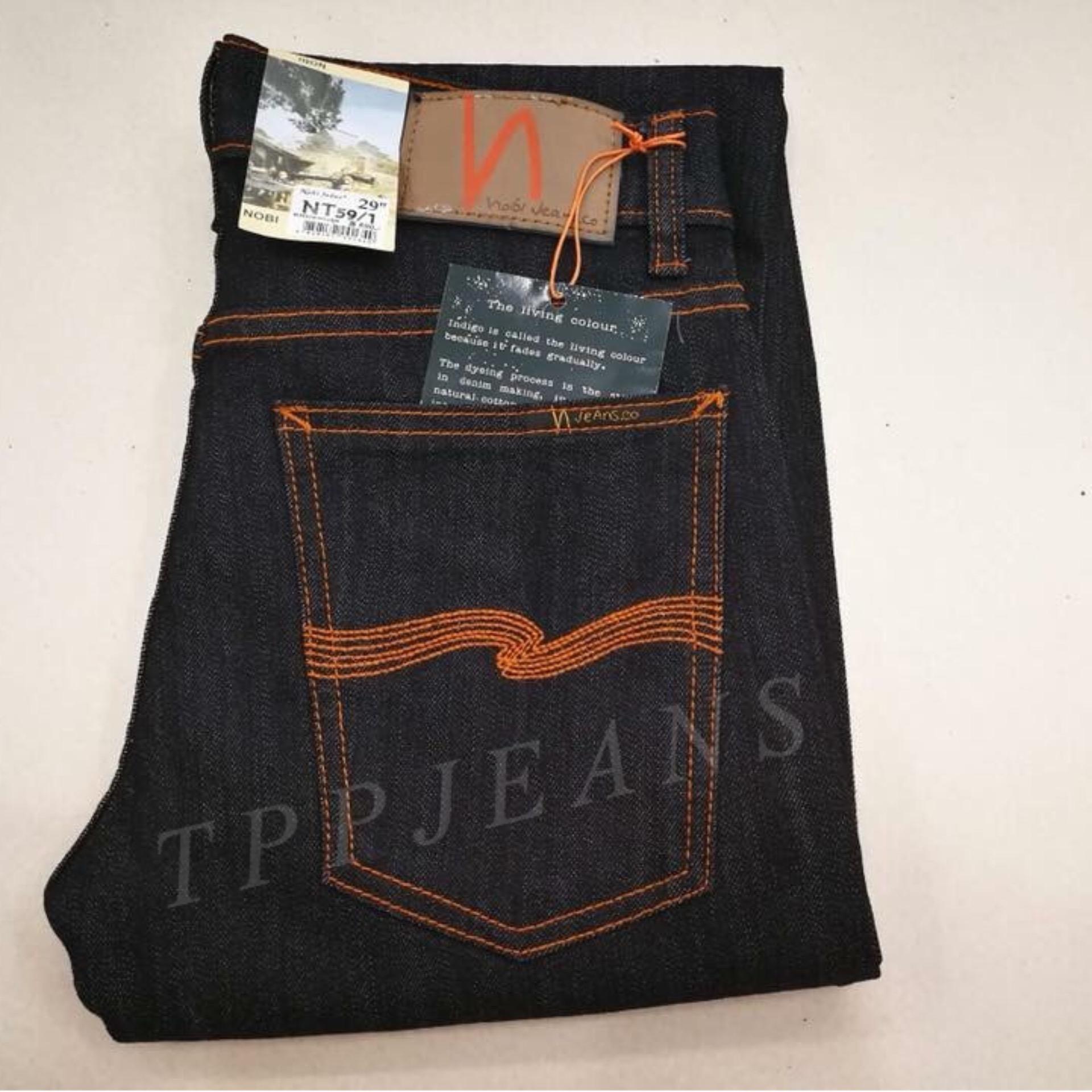 TPPJEANS ND กางเกงยีนส์ชายทรงกระบอกเล็ก ริมแดง ไซส์ 26”-38”