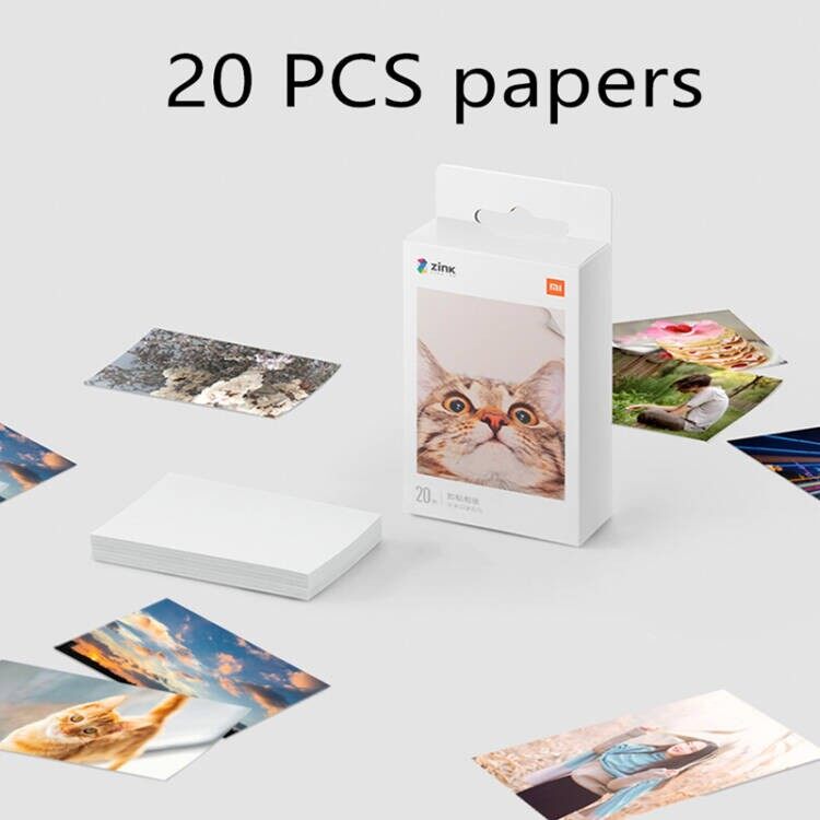 Xiaomi Mi Portable Photo Printer Paper (2x3 inch, 20 sheets) -  กระดาษปริ้นจำนวน 20 แผ่น
