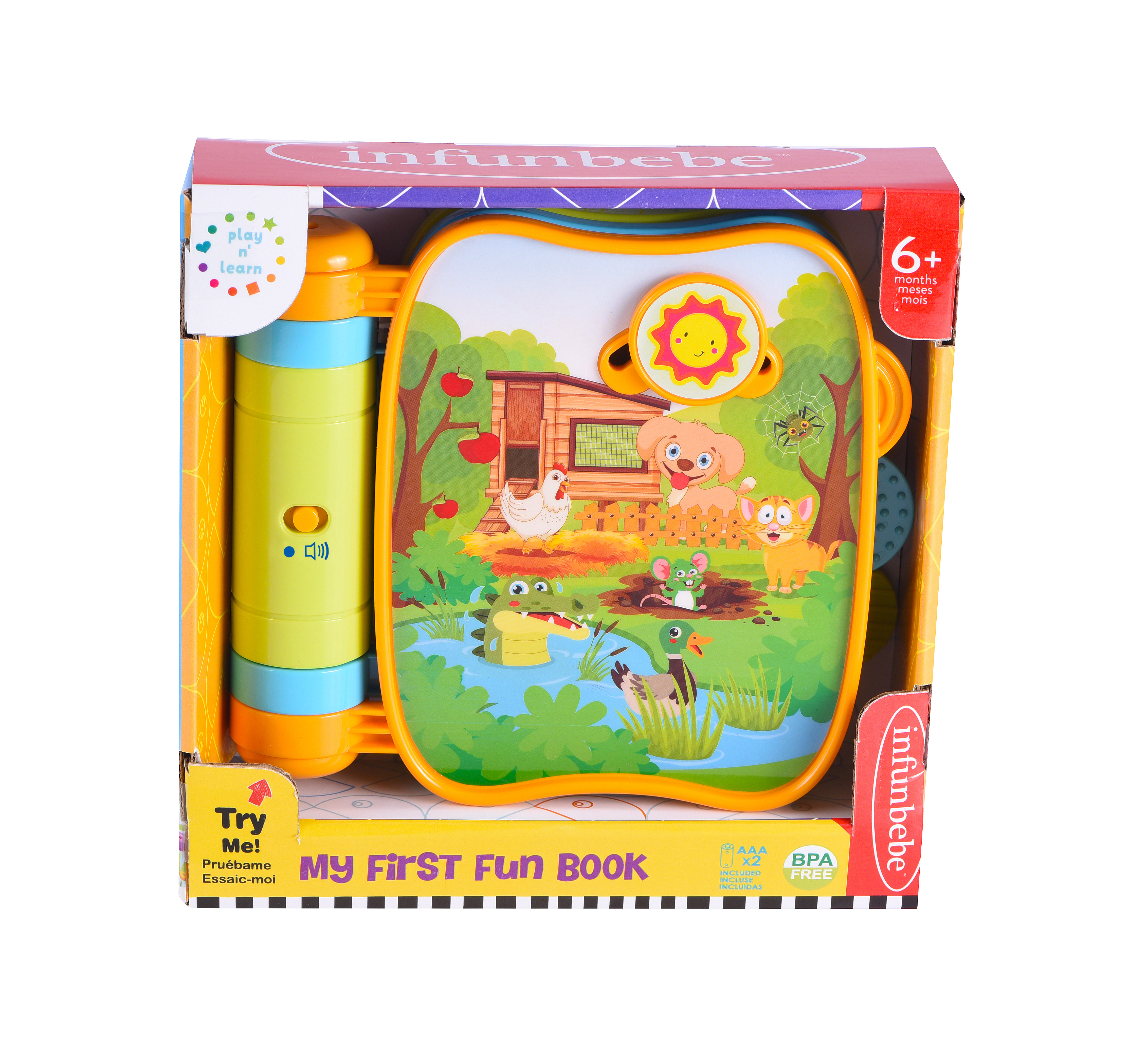 Wel-B X Infunbebe My First Fun Book - (Fun Book) Developmental Toys with Sounds to Practice Tactile Skills. ราคา 640 บาท*ส่งฟรี