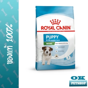 สินค้า หมดอายุ1/24 Royal canin Mini puppy 4 KG อาหารสำหรับลูกสุนัขพันธุ์เล็ก อายุไม่เกิน 10 เดือน โตไม่เกิน 10 กก.