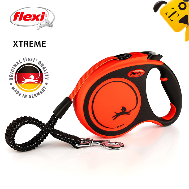 Flexi Xtreme Tape Orange & Black Retractable Dog Leash/Walking Lead for Dogs up to 50kgs ราคา 1,702 บาท*ส่งฟรี