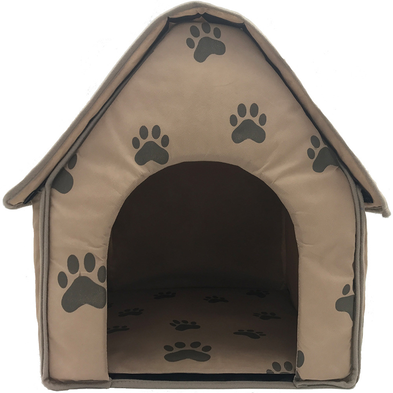 Foldable Dog House Paw Print Pet Dog Bed Tent Puppy Cat Kitten Kennel Portable Travel Winter Warm House for Cat Dog Pet Supplies