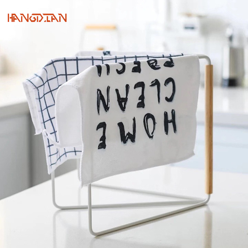 Japanese style kitchen towel rack countertop lazy drying rag rack standing foldable storage rack hanger ราคา 125 บาท*ส่งฟรี