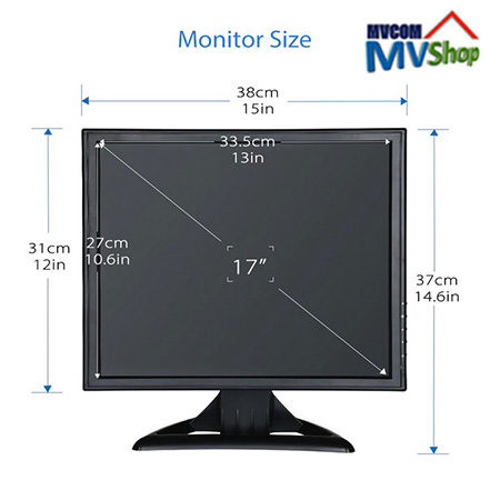17 inch (4:3) led monitor brand name: eyoyo computer monitor 1 year warranty ราคา 5,900 บาท*ส่งฟรี