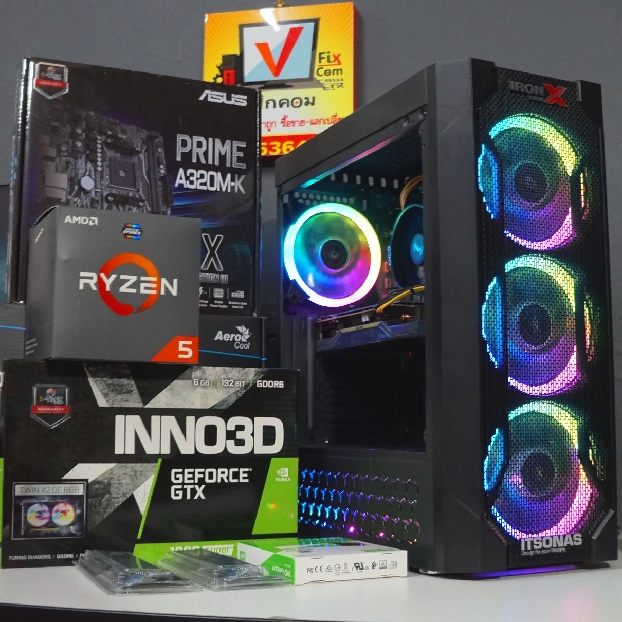 อุปกรณ์คอมพิวเตอร์และชิ้นส่วน AMD Ryzen 5 2600 เลือกสเปค เลือกเคสได้ครับ