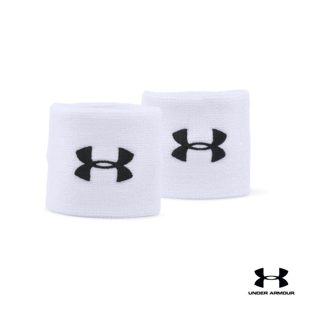 Under Armour Unisex Striped Performance Terry 2-Pack Wristbands - Black, OSFM