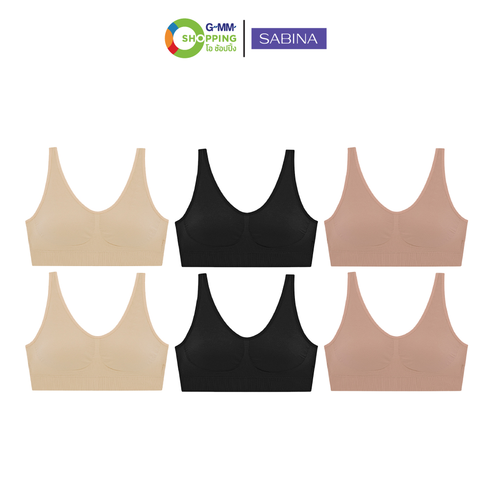 Sabina ซาบีน่า เเฮปปี้ บรา นิว บราเลส แบบมีตะขอ (เซต 6 ตัว) เสื้อชั้นใน #129375 ราคา 1,390 บาท*ส่งฟรี