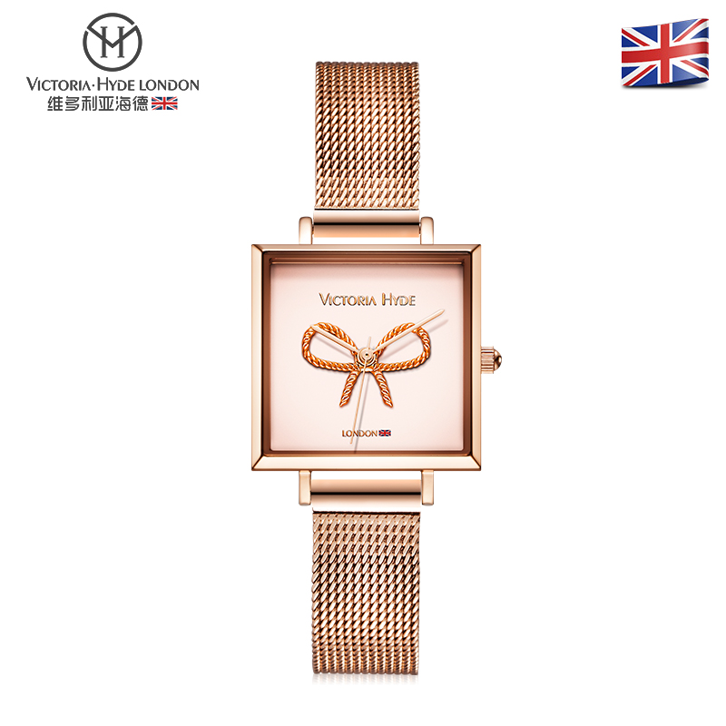 [【2 Years Warranty, Original Design】 VICTORIA HYDE London Women's Fashion Genuine Leather Watch Retro Square Watch Waterproof Stainless Steel Strap 3D Butterfly Watch,2 Years Warranty VICTORIA HYDE London Genuine Leather Women Watches Waterproof Squareq c ราคา 4,559 บาท*ส่งฟรี