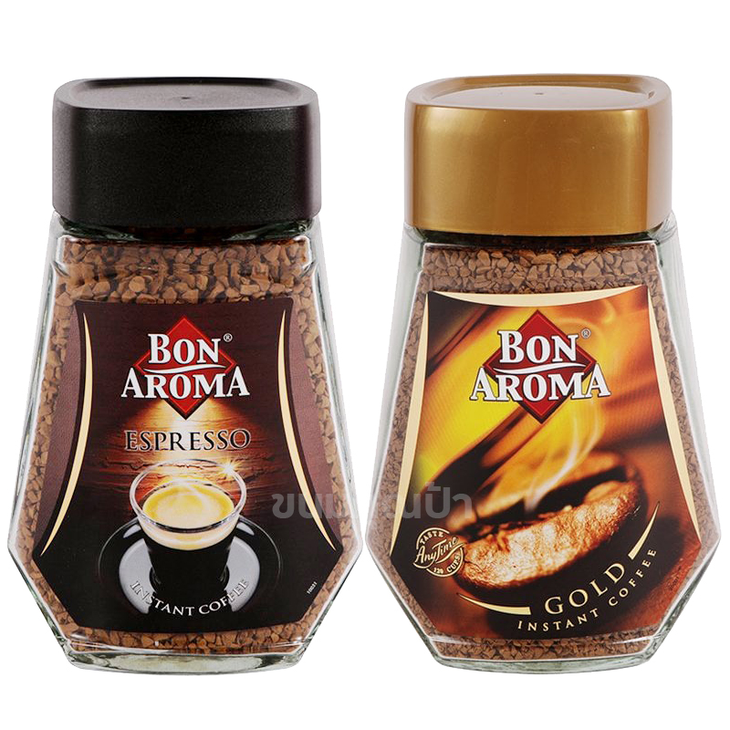 Bon Aroma GOLD บอน อโรมา กาแฟสำเร็จรูป โกลด์ เอสเปรสโซ่ (เลือกรสได้) 100 กรัม ราคา 109 บาท*ส่งฟรี