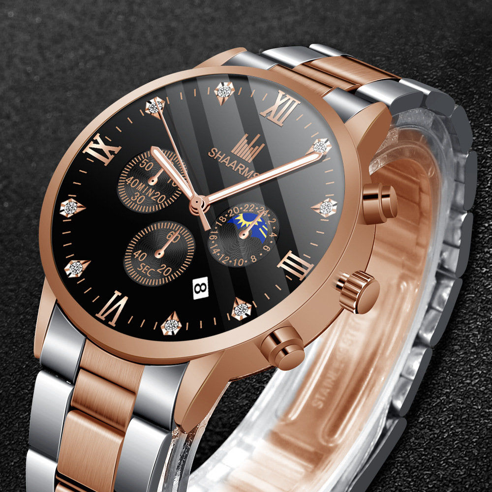 รูปภาพรายละเอียดของ 2023นาฬิกาข้อมือผู้ชาย นาฬิกาข้อมือเข็ม นาฬิกาหรู นาฬิกาที่เรียบง่าย นาฬิกาข้อมือกันน้ํา 100 นาฬิกา ปฏิทิน นาฬิกาแฟชั่น นาฬิกาสแตนเลสwatch