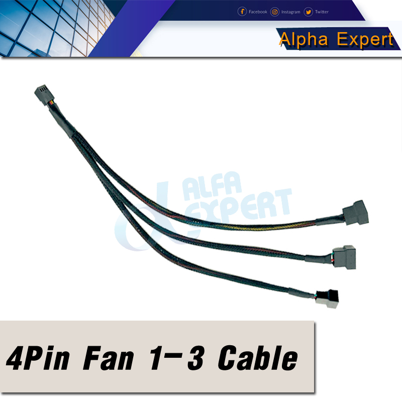 สายแยกพัดลม Mainboard CPU 4 PIN Fan Extention Cables PWM 4P Adapter Cable Computer Case Mainboard 4 PIN Power Cables