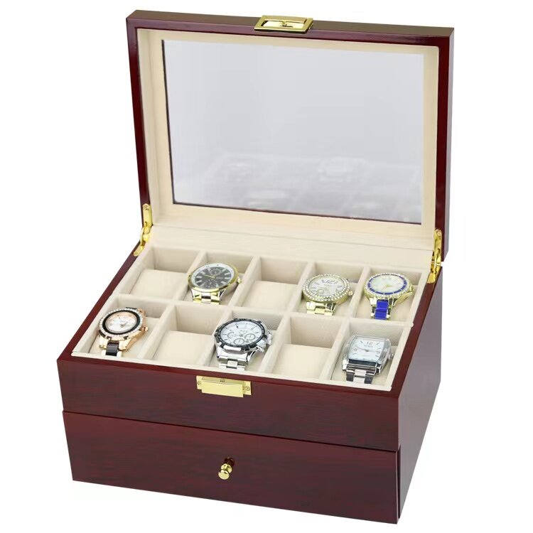 มุมมองเพิ่มเติมของสินค้า #*พร้อมส่ง*กล่องนาฬิกา 6 10 12 20เรือน กล่องใส่นาฬิกา 6/10/12/20ช่อง (รุ่นไม้ฮอกกะนี) A.กล่องเก็บนาฬิกาข้อมือ กล่องไม้นาฬิกา 6 10 12 20 Watch Box