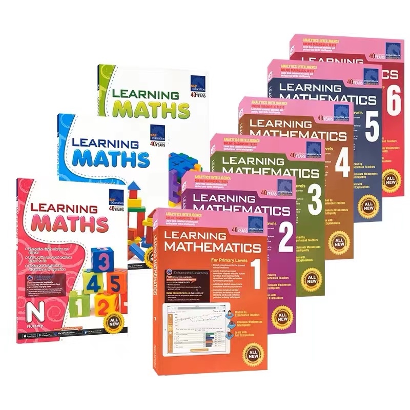 9 Pcs/Set Sap Learning Mathematics Grade 1-6 Children Math Book Singapore Kindergarten Primary School Mathematic Textbook