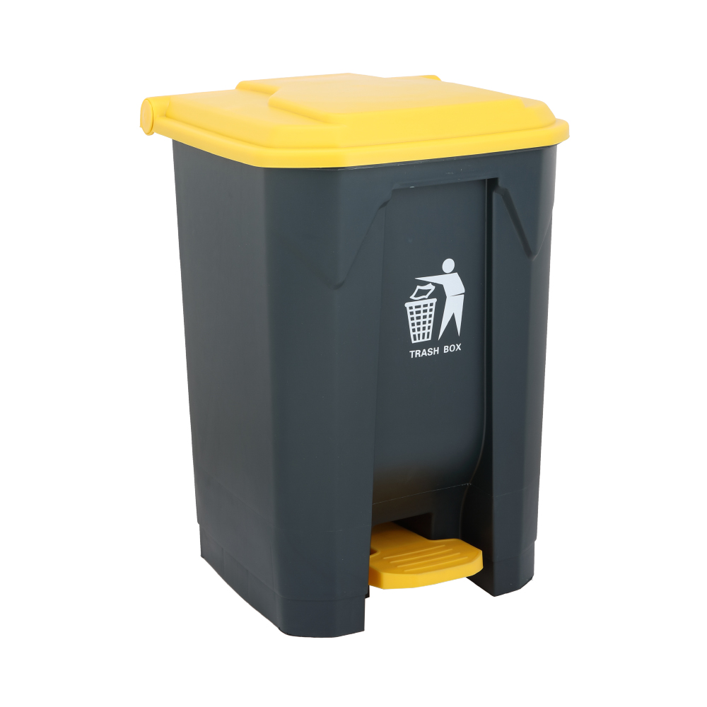 INDEX LIVING MALL BIGO Outdoor Bin 50 Liter - Dark Grey / Yellow ราคา 499 บาท*ส่งฟรี