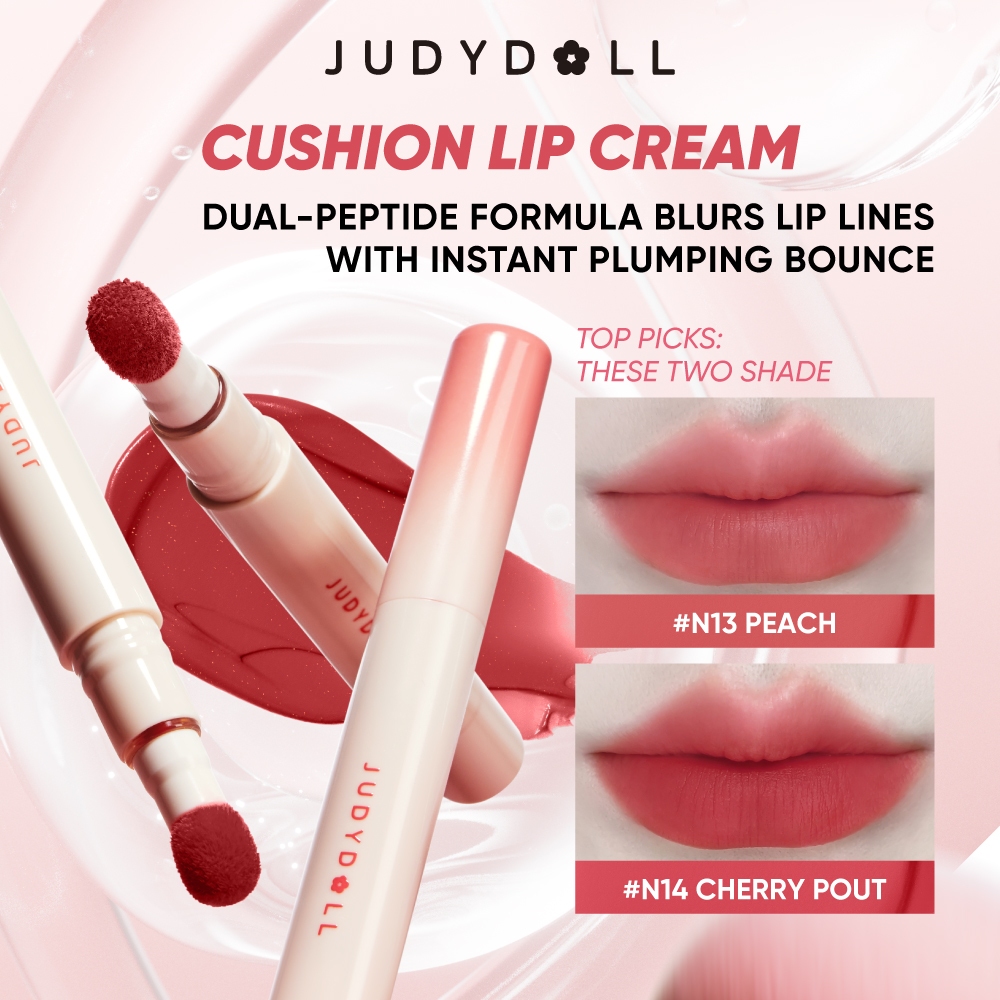 [New] Judydoll Matte Lip Cream 2.6ml Judydoll Matte Lip Cream with Sponge Tip Long-Lasting Matte Lipstick, Lip Cream. ราคา 299 บาท*ส่งฟรี