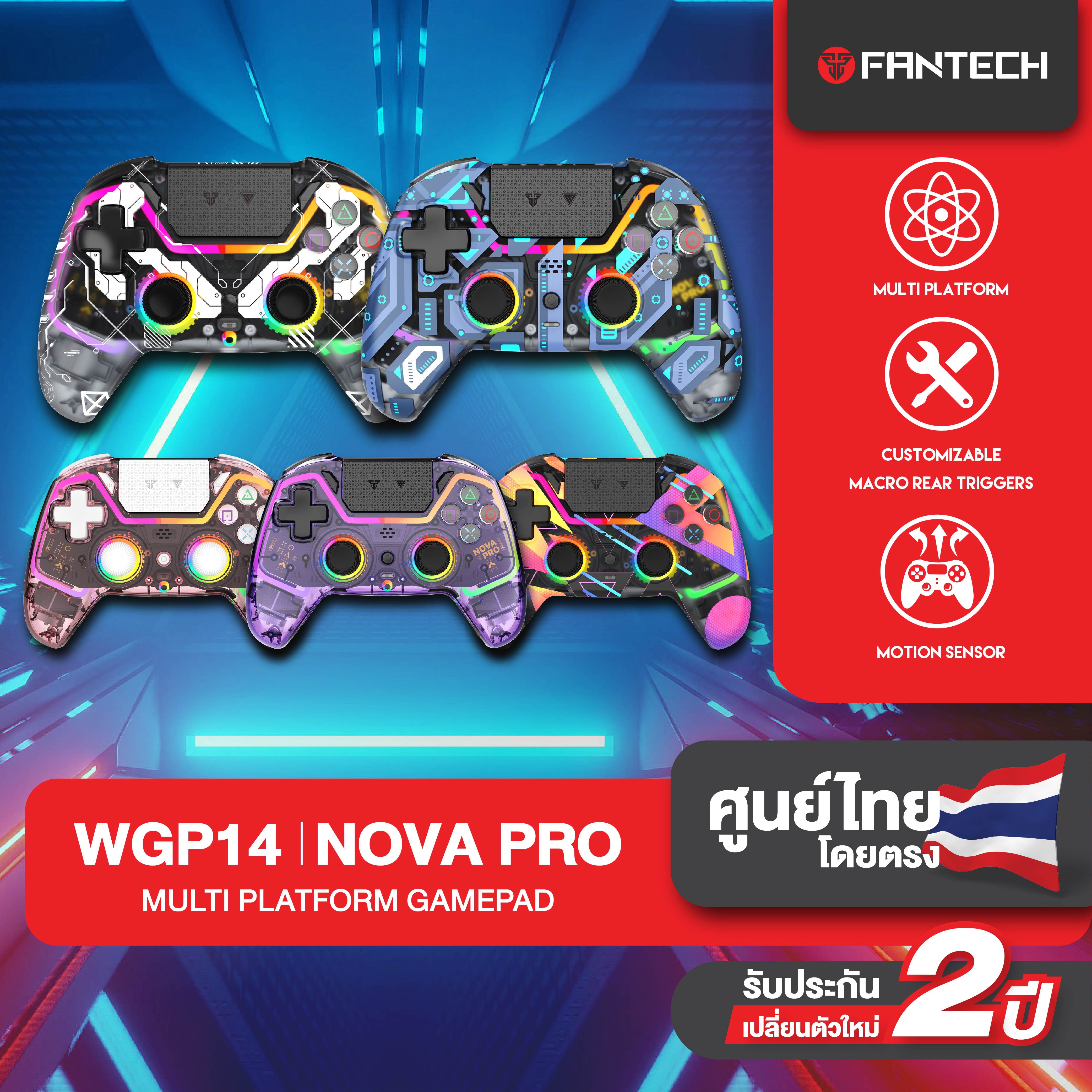 FANTECH รุ่น NOVA PRO WGP14 V2 Joystick จอยเกมมิ่งไร้สาย BT รองรับ PC/Steam, Switch, PS3, PS4 ราคา 1,278 บาท*ส่งฟรี