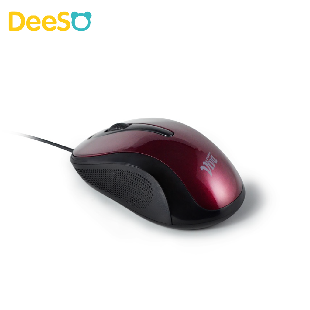 DeeSO CLiPtec-RZS961-VIVA Optical Mouse เมาส์สาย ออปติคอล หัว USB 2.0 ความละเอียด 1000dpi รูปทรงกะทัดรัด จับถนัดมือ