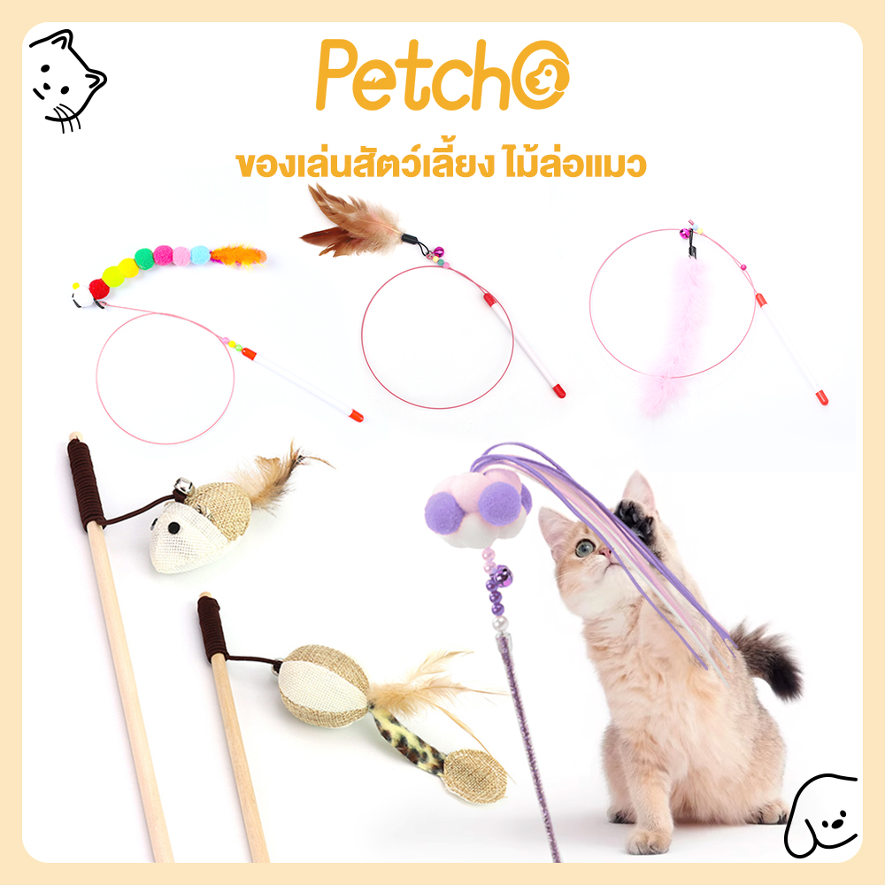 Petcho Cat Teaser Cat Interactive Toy Funny and Cute Multiple Types ราคา 14 บาท*ส่งฟรี