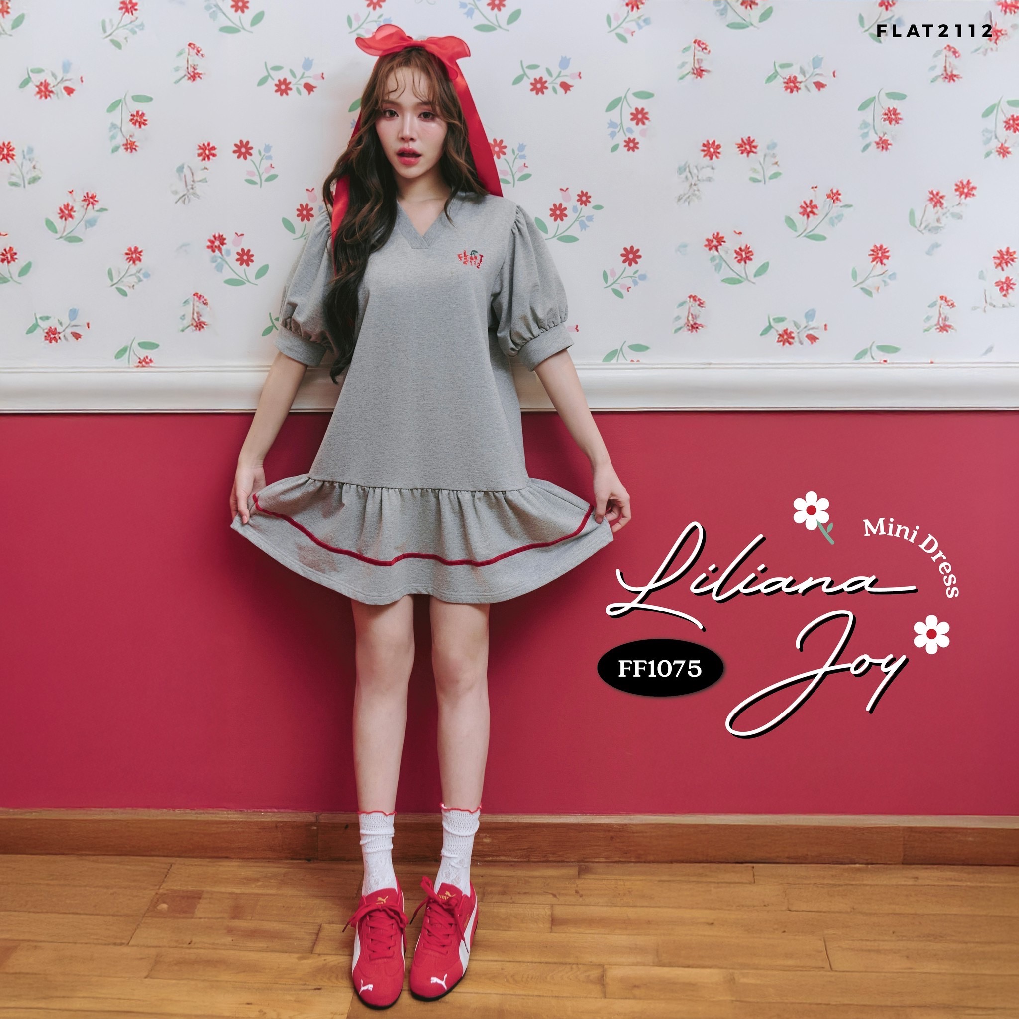 FLAT2112 FF1075 : LILIANA JOY MINI DRESS เดรสสั้น ชุดเดรส แฟชั่นผู้หญิง ชุดทำงาน ชุดออกงาน ราคา 1,248 บาท*ส่งฟรี