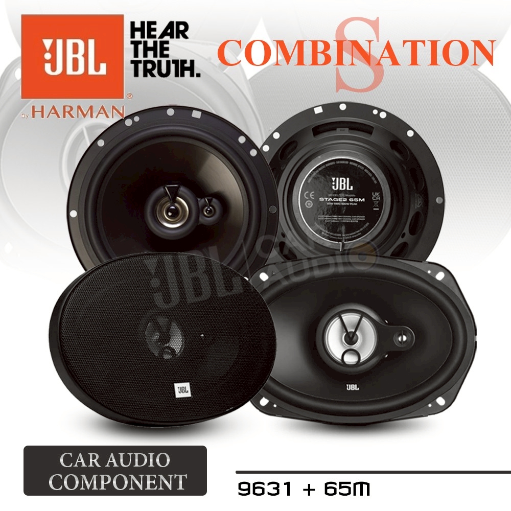 [ชุดอัปเกรด] JBL ลำโพงรถยนต์ ดอกลำโพง ลำโพงแกนร่วม ขนาด6.5นิ้ว JBL STAGE2 65M + ลำโพง6x9 JBL STAGE1 9631 JBL Car Audio ราคา 3,879 บาท*ส่งฟรี