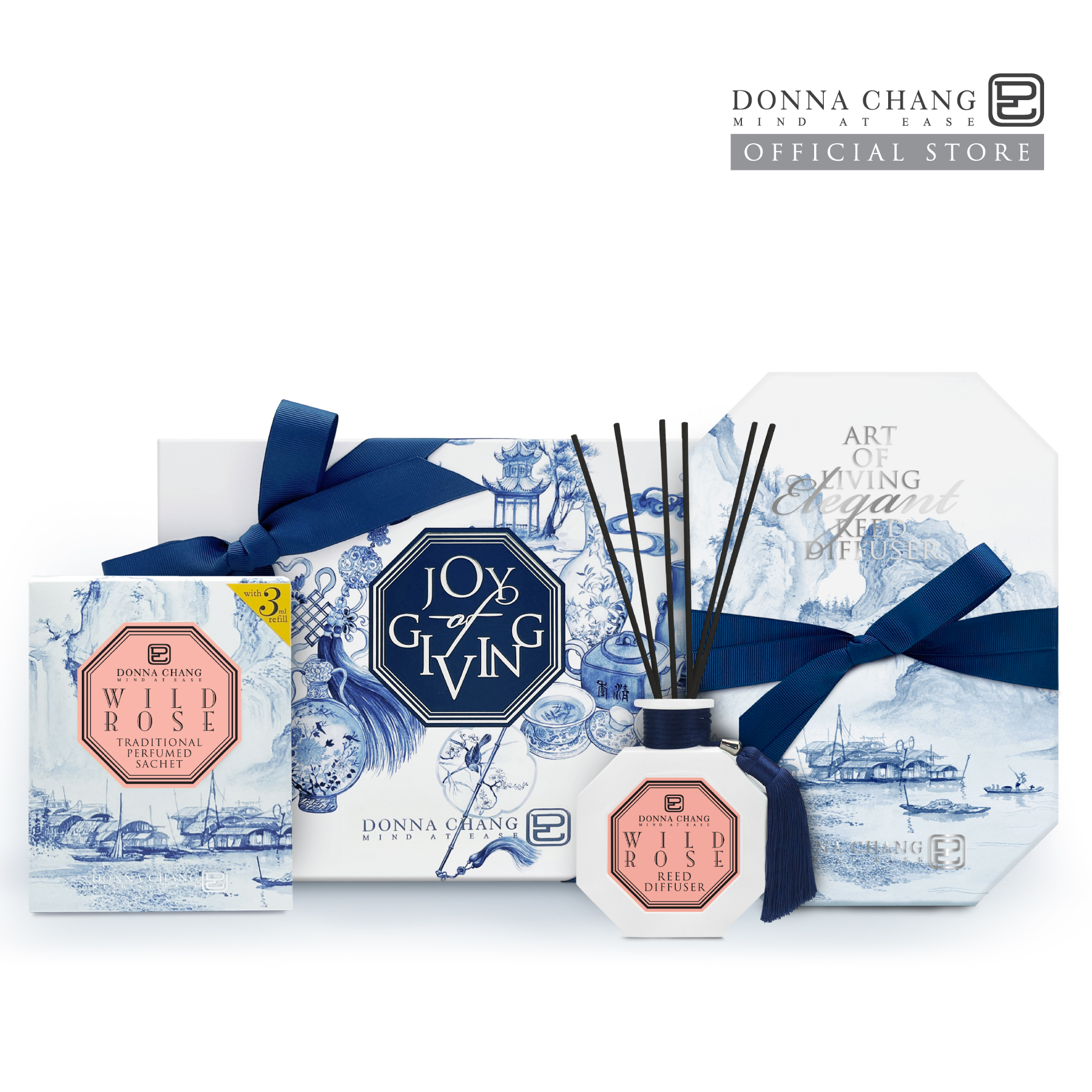 Set C : wild Rose (Perfumed Sachet & Reed Diffuser 100ml) ราคา 2,400 บาท*ส่งฟรี