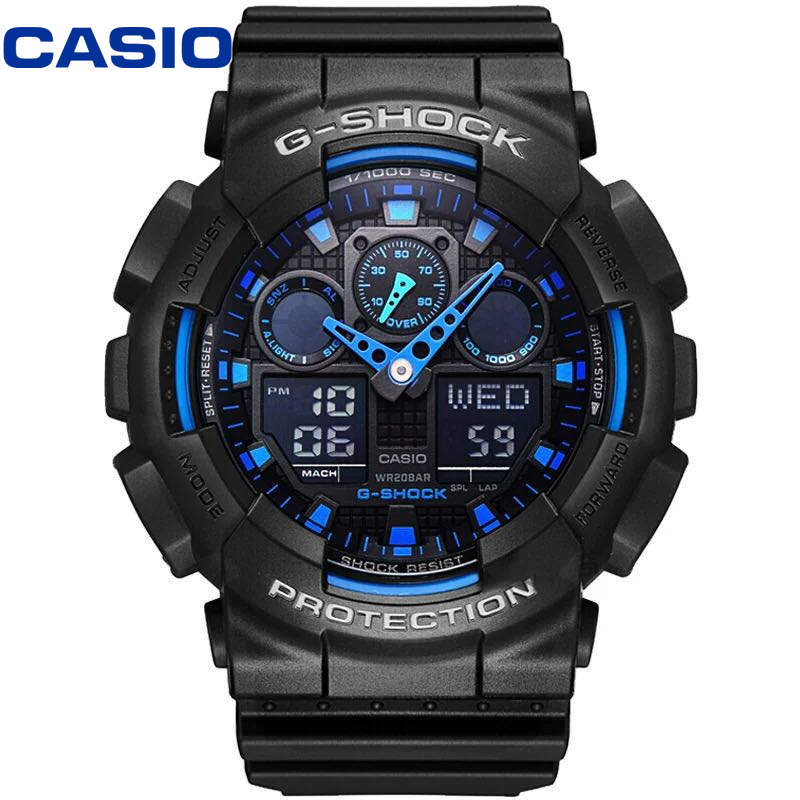 ภาพที่ให้รายละเอียดเกี่ยวกับ [100% Original Casio G Shock]G-shock Men's Resin Strap Watch Extra Large Series GA100-1A2