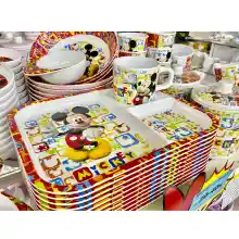 ภาพขนาดย่อสินค้าจานเมลามีน ช้อนส้อมเด็ก ถาดหลุม ถ้วยน้ำเด็ก มิกกี้ฟันแทซ Disney Mickey Mouse Sare ศรีไทยซุปเปอร์แวร์ / 1 ชิ้น ; items sell SEPERATELY