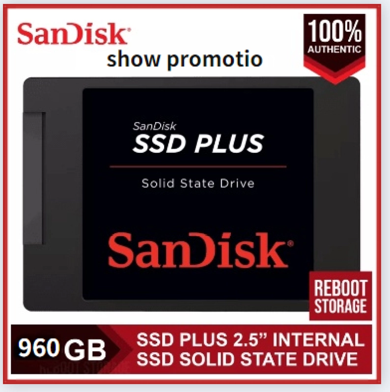 ภาพหน้าปกสินค้าSanDisk SSD PLUS 3D NAND 2.5" SATA Solid State Drive Max. 560MB/s ((120G/240G/480G/960G) เหมาะสำหรับโน๊ตบุ๊คและเดสก์ท็อป1-3 วัน รับประกัน 3 ปี จากร้าน Kasena บน Lazada