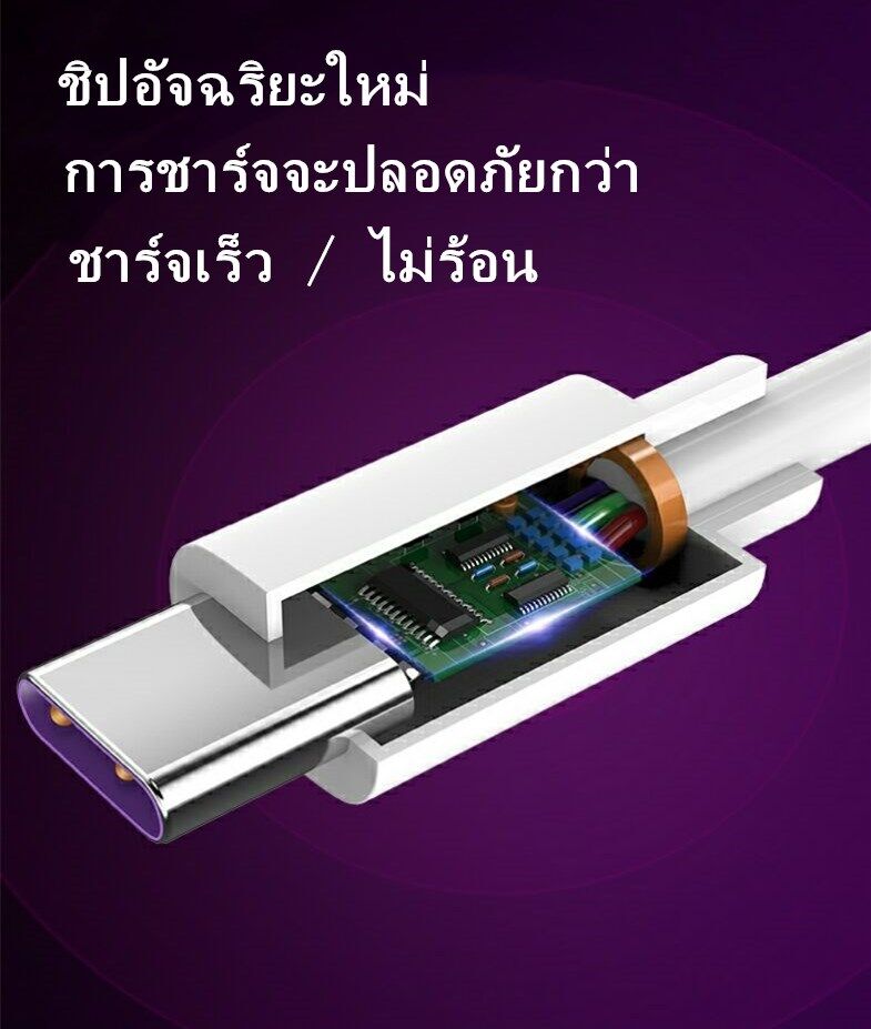 ชุดชาร์จ หัวเหว่ย หัวชาร์จ+สายชาร์จ（Type-c 5A） ของแท้ 100% Huawei Super Charger Adapter ชาร์จเร็ว 3.0