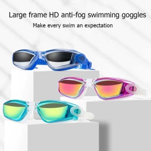 ภาพหน้าปกสินค้าแว่นตาว่ายน้ำกันฝ้า HD แว่นตาว่ายน้ำกรอบใหญ่ รุ่นMC7000 ที่เกี่ยวข้อง
