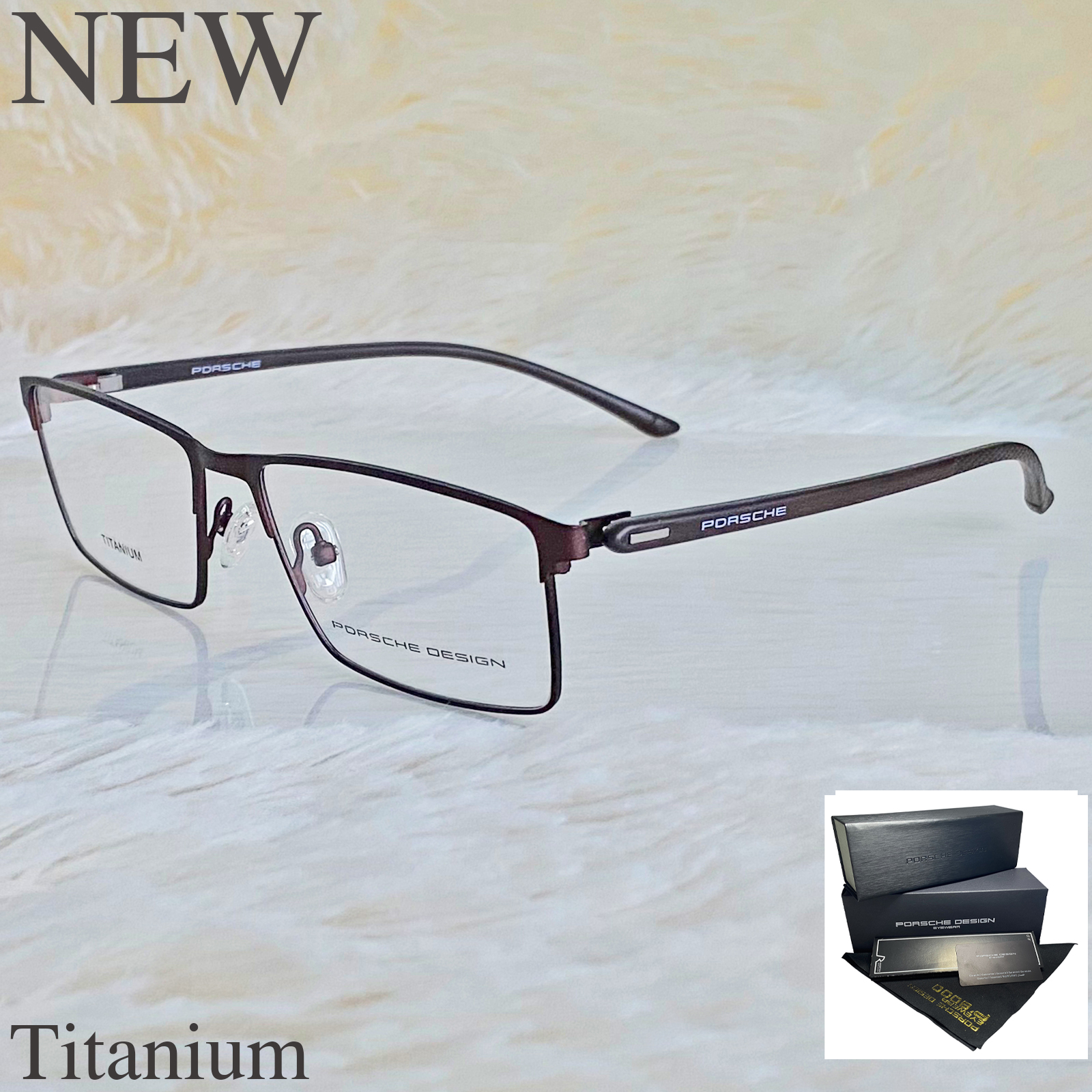 Fashion แว่นตา ทรงสปอร์ต กรอบแว่นตา สำหรับตัดเลนส์ แว่นตา 37 สีน้ำตาล ไทเทเนียม Titanium ขาสปริงไม่ใช้น็อต น้ำหนักเบา ทนทาน รับตัดเลนส์ ราคา 1,997 บาท*ส่งฟรี