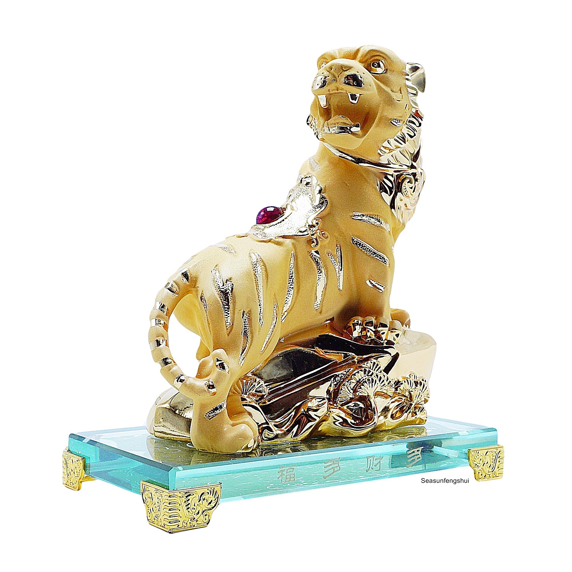 Tiger Tiger gold tiger statue tiger lion lion year 7 inch ราคา 690 บาท*ส่งฟรี