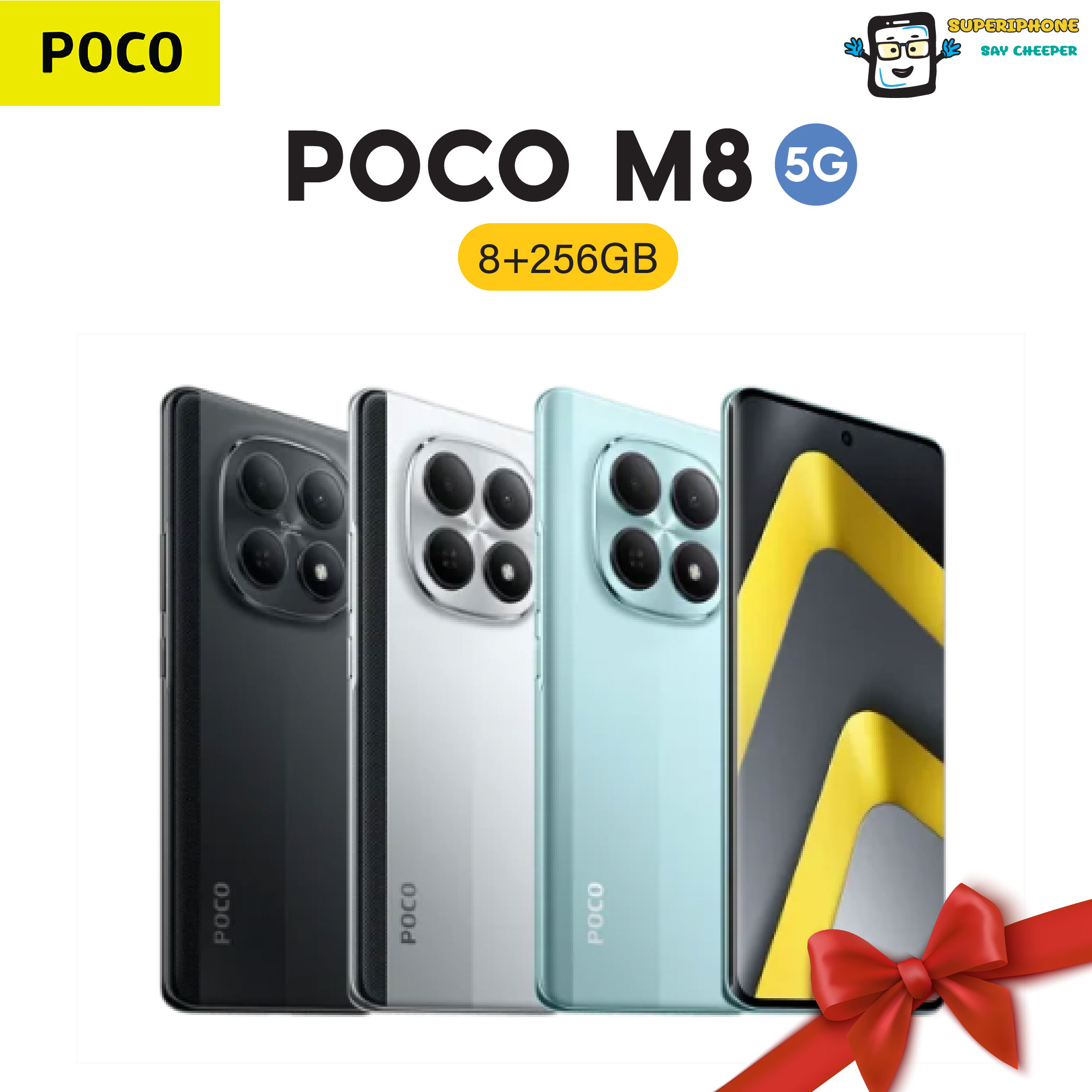 Poco M8 5g Model (8/256Gb) 6.77 L Screen, Thin Design Just 7.35 Mm, Fast Charging 45W (by Lazada Supertphone) ราคา 7,808 บาท*ส่งฟรี