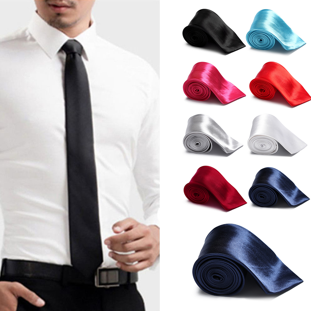 QIANGNAN6 Fashion Casual 8cm Width Formal Solid Color Business Necktie Slim Tie Polyester