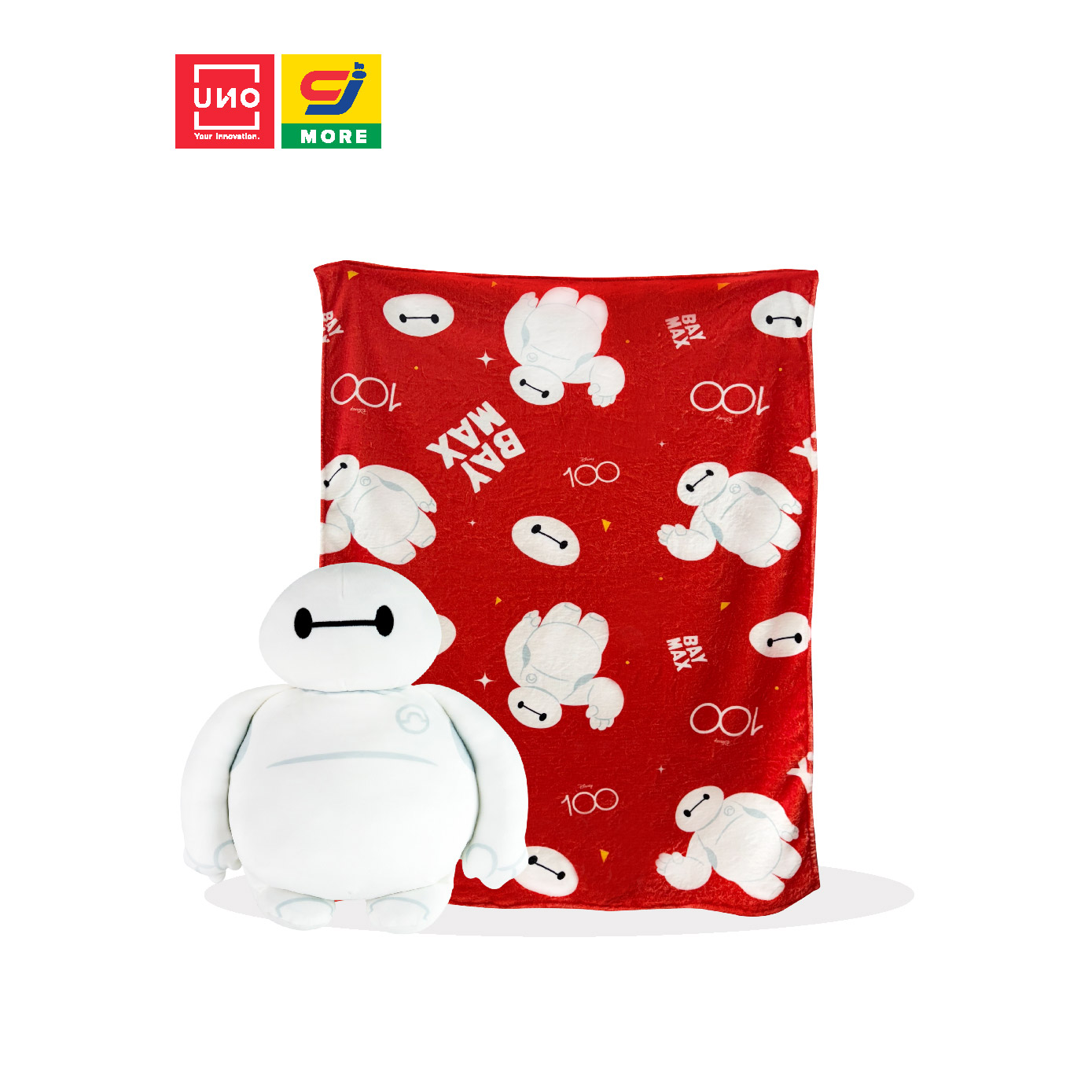 UNO หมอนผ้าห่ม Baymax เบย์แม็กซ์ Disney 100 Years ลิขสิทธิ์แท้ ราคา 399 บาท*ส่งฟรี