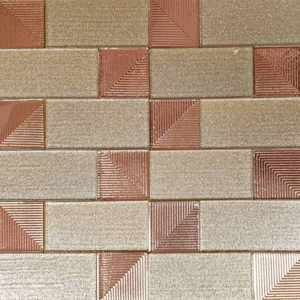 กระเบื้องโมเสค Porcela รุ่น Grand Celine Pink Gold ขนาด 30x30 ซม. ราคา 3,990 บาท*ส่งฟรี