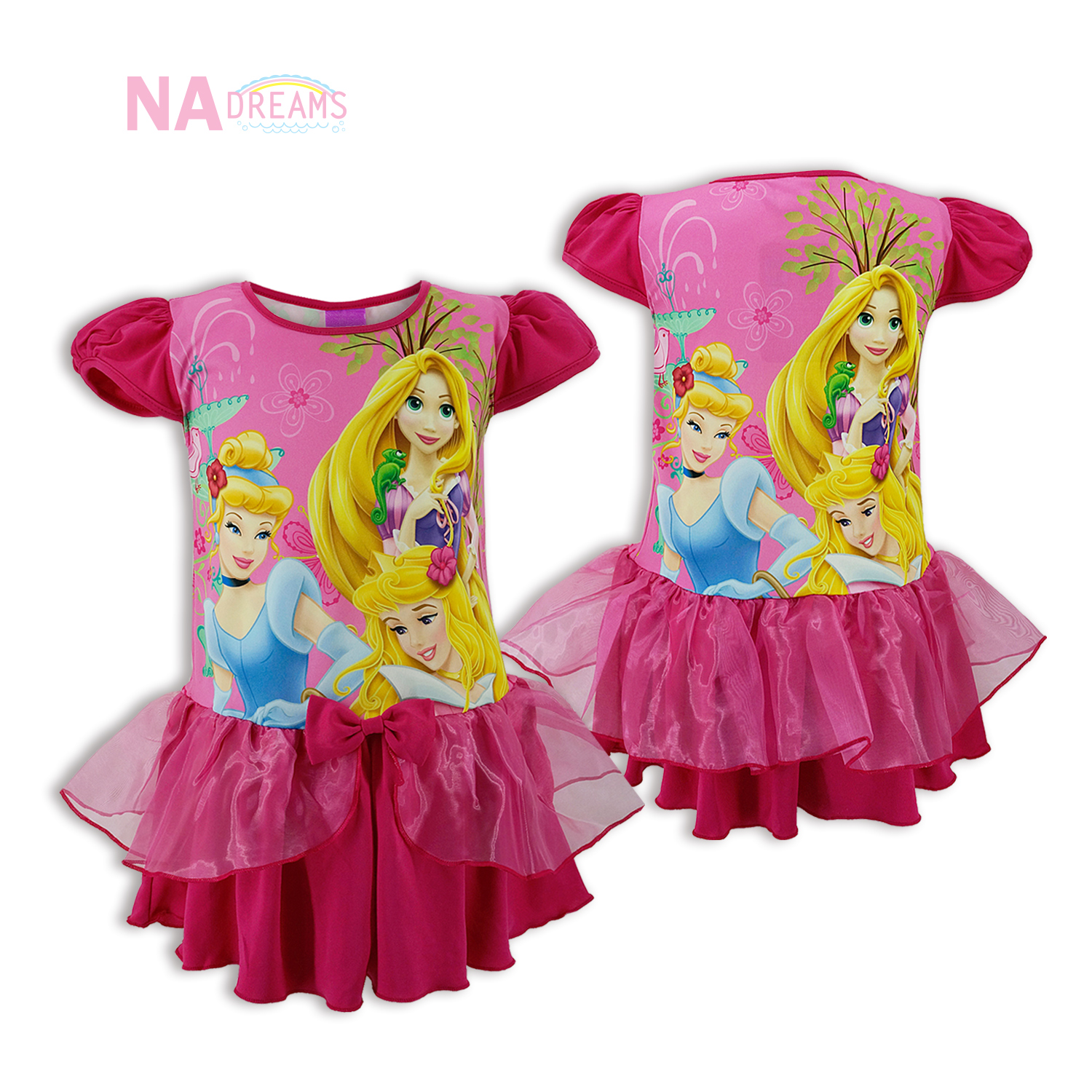 Disney Princess ชุดกระโปรงเด็กหญิง รุ่นเด็กเล็ก 3 - 5 ปี ลายการ์ตูนเจ้าหญิง Princess จาก NADreams สีชมพู ราคา 154 บาท*ส่งฟรี