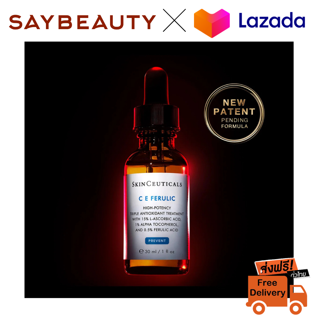 เซรั่มบำรุงผิวหน้า เอสเซนส์ SkinCeuticals สูตรใหม่ล่าสุด C E Ferulic Enhanced Patent-Pending Formula Exp.03/29 ของแท้แบรนด์อเมริกา วิตามินซี สูตรอัพเกรด ปกป้องผิวจากมลภาวะและมลภาวะพร้อมช่วยฟื้นฟูผิวให้ดูกระจ่างใส ราคา 6,275 บาท*ส่งฟรี