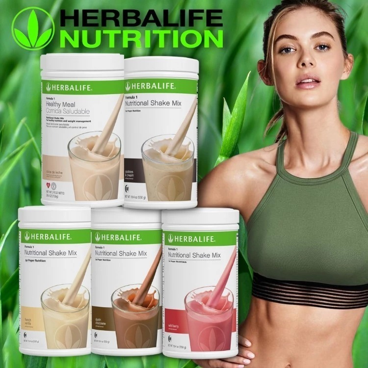 กาแฟดริป กาแฟสำเร็จรูป ชาเขียวใบชาพรีเมียม Herbalife เฮอร์บาไลฟ์ F1 Nutrition Blend อาหารทดแทนการลดน้ำหนักโปรตีนเชค 550g (4 รสชาติ) ราคา 1,095 บาท*ส่งฟรี