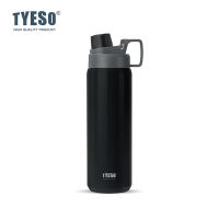 TYESO ขวดน้ำเก็บความเย็นและความร้อน สเตนเลส 304 กระบอกน้ำสุญญากาศ 01-01008/01-01009/01-01010