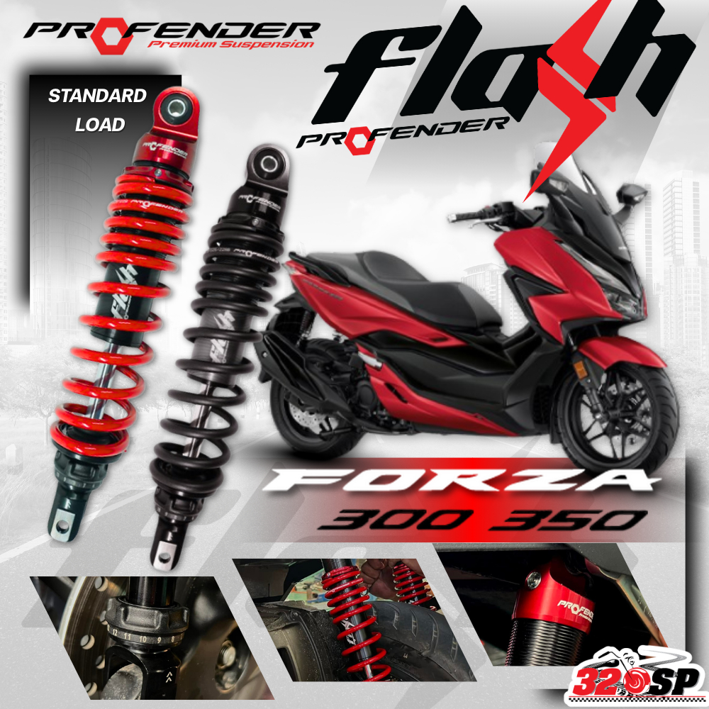 1 Year Warranty!! Rear Shock Absorber Profender Flash Series Honda Forza300/Forza350 Standard/Load Genuine Product, Fast Delivery!! 320Sp ราคา 5,500 บาท*ส่งฟรี