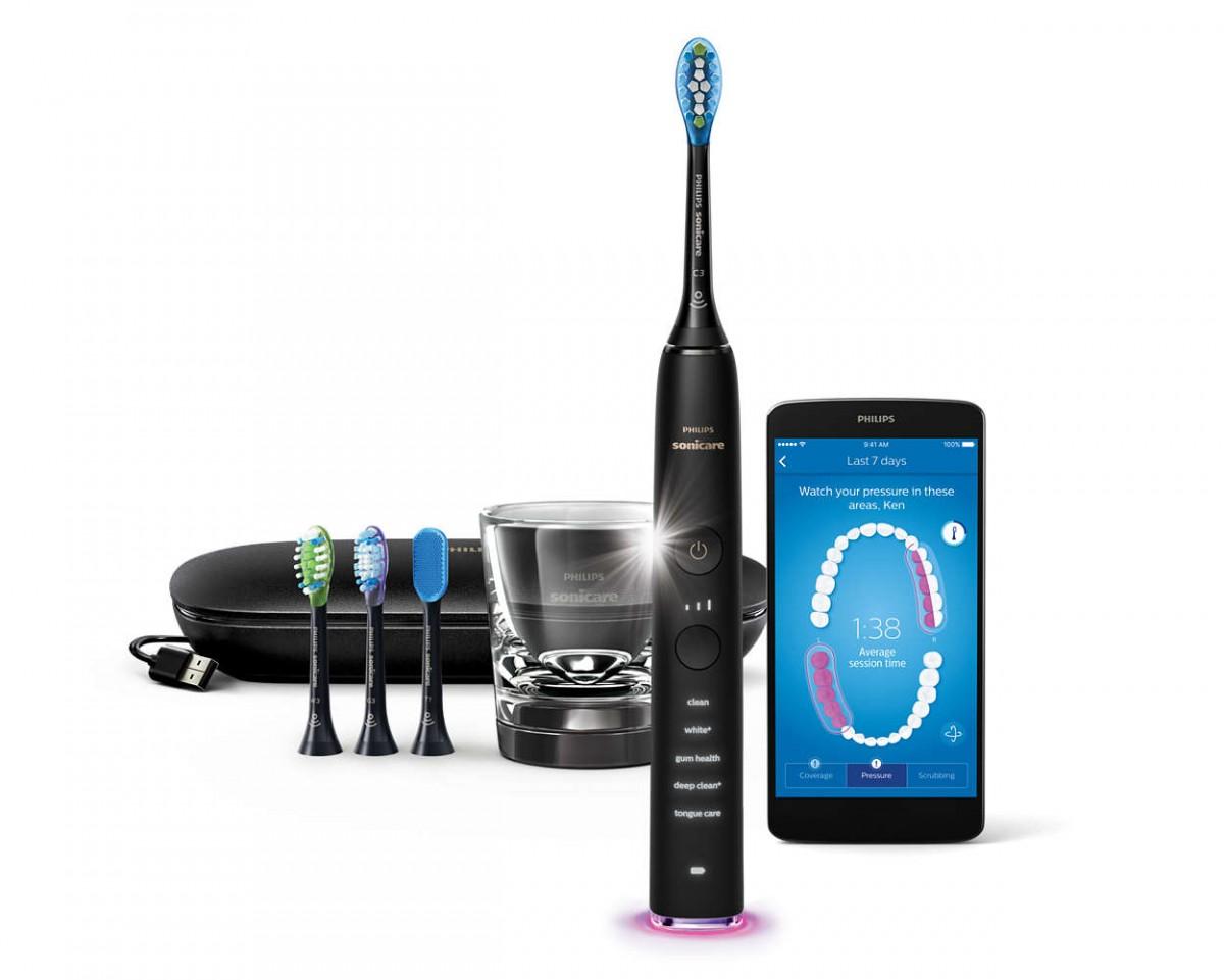 แปรงสีฟันไฟฟ้าเพื่อรอยยิ้มขาวสดใส นครสวรรค์ Philips Sonicare DiamondClean Smart Electric Toothbrush 9500 Series Black   แปรงสีฟันไฟฟ้า HX9924 12