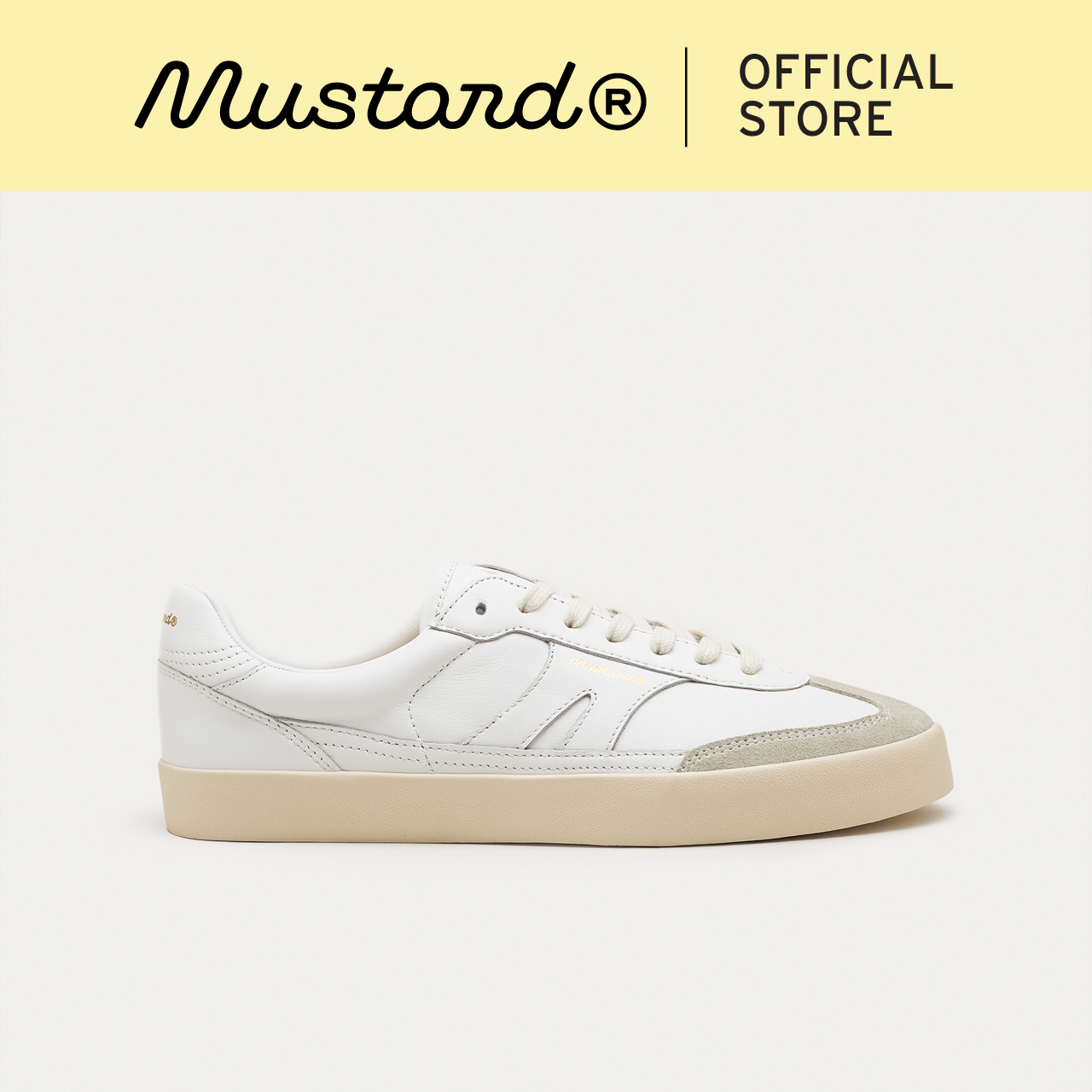 Mustard Sneakers Victor - Retro White | รองเท้าหนัง ราคา 2,990 บาท*ส่งฟรี