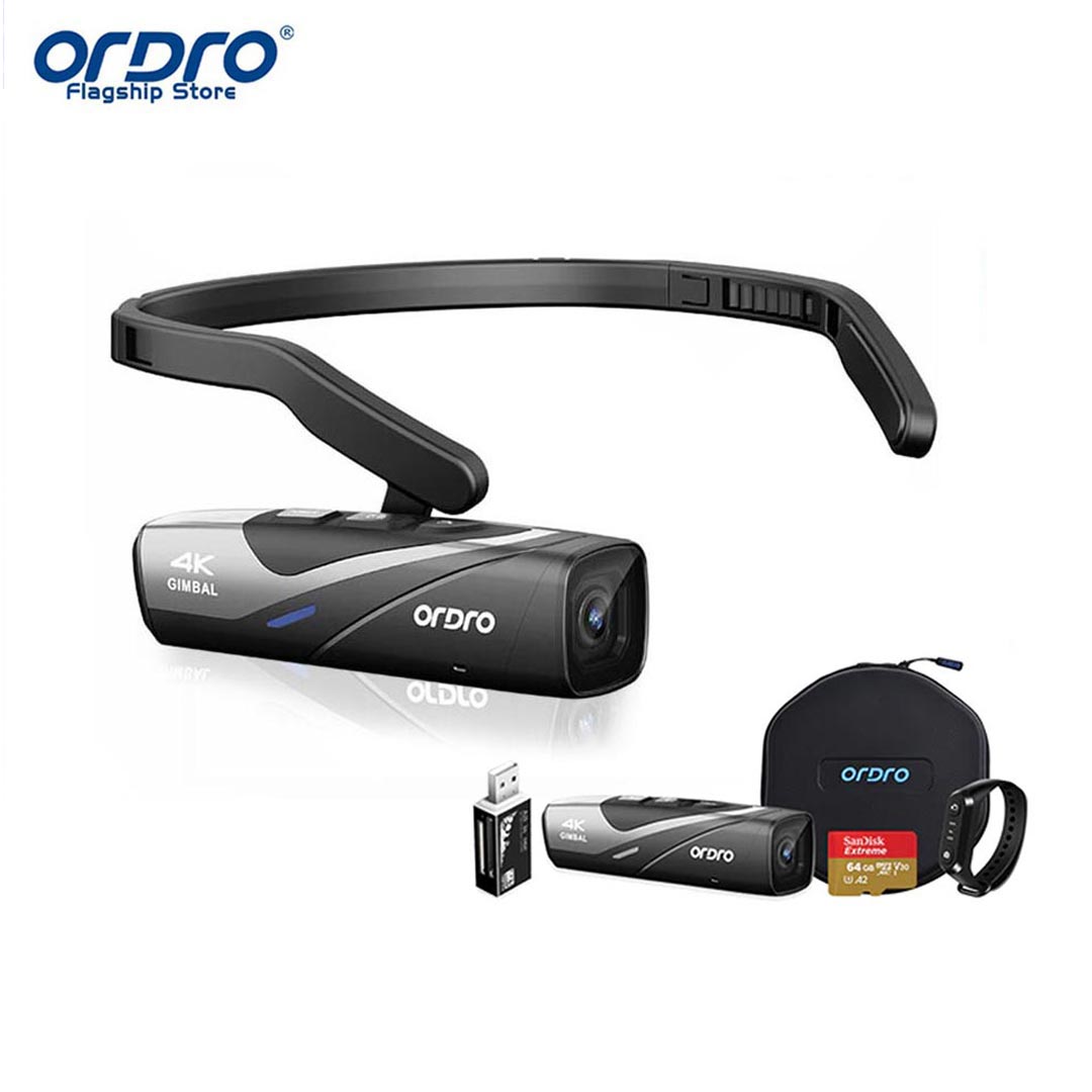 ORDRO EP8 20MP 4K 60fps Ultra HD Head-mounted First-person View Vlog Camera Portable PTZ Anti-Shake Video Recorder ราคา 8,500 บาท*ส่งฟรี