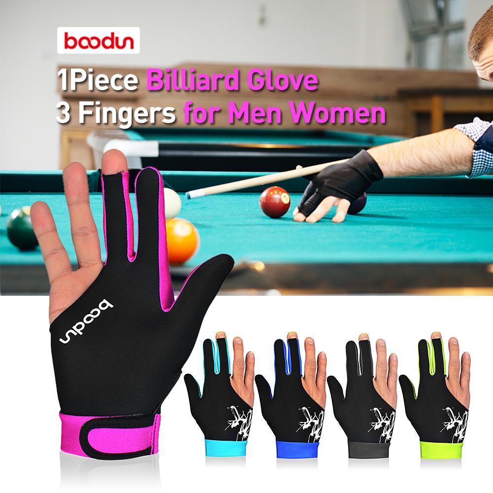 BOODUN 1ชิ้นถุงมือบิลเลียด3นิ้วมือCueถุงมือกีฬาผู้ชายผู้หญิงบิลเลียดShootersขวาซ้ายเปลี่ยนได้ถุงมือเล่นพูล/บิลเลียด