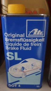 สินค้า น้ำมันเบรกเอเต้ Ate SL DOT 4 (จุดเดือดสูง) 1.0 L. สำหรับรถญี่ปุ่นและยุโรป