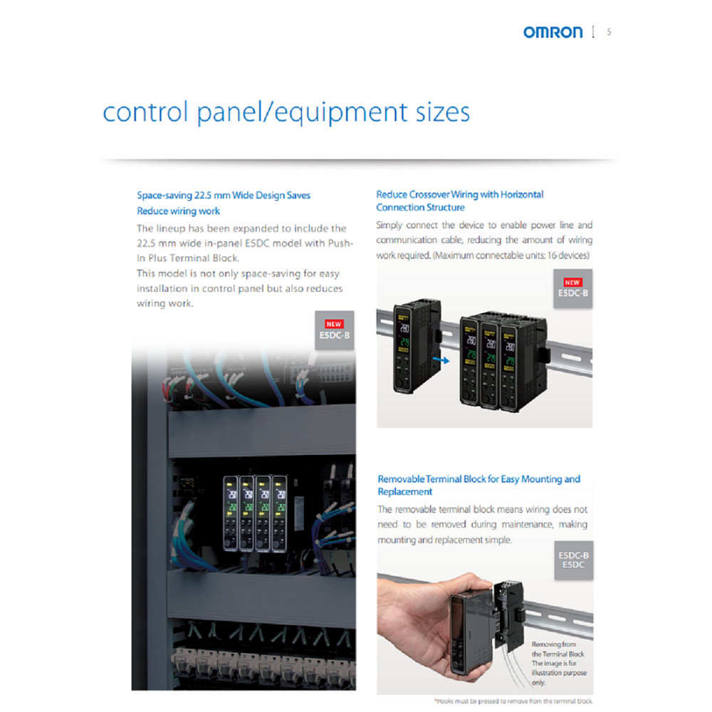 เครื่องควบคุมอุณหภูมิแบบดิจิตอล OMRON E5CC-CX2ASM-804 เครื่องควบคุมอุณหภูมิแบบดิจิตอล OMRON E5CC-CX2ASM-804