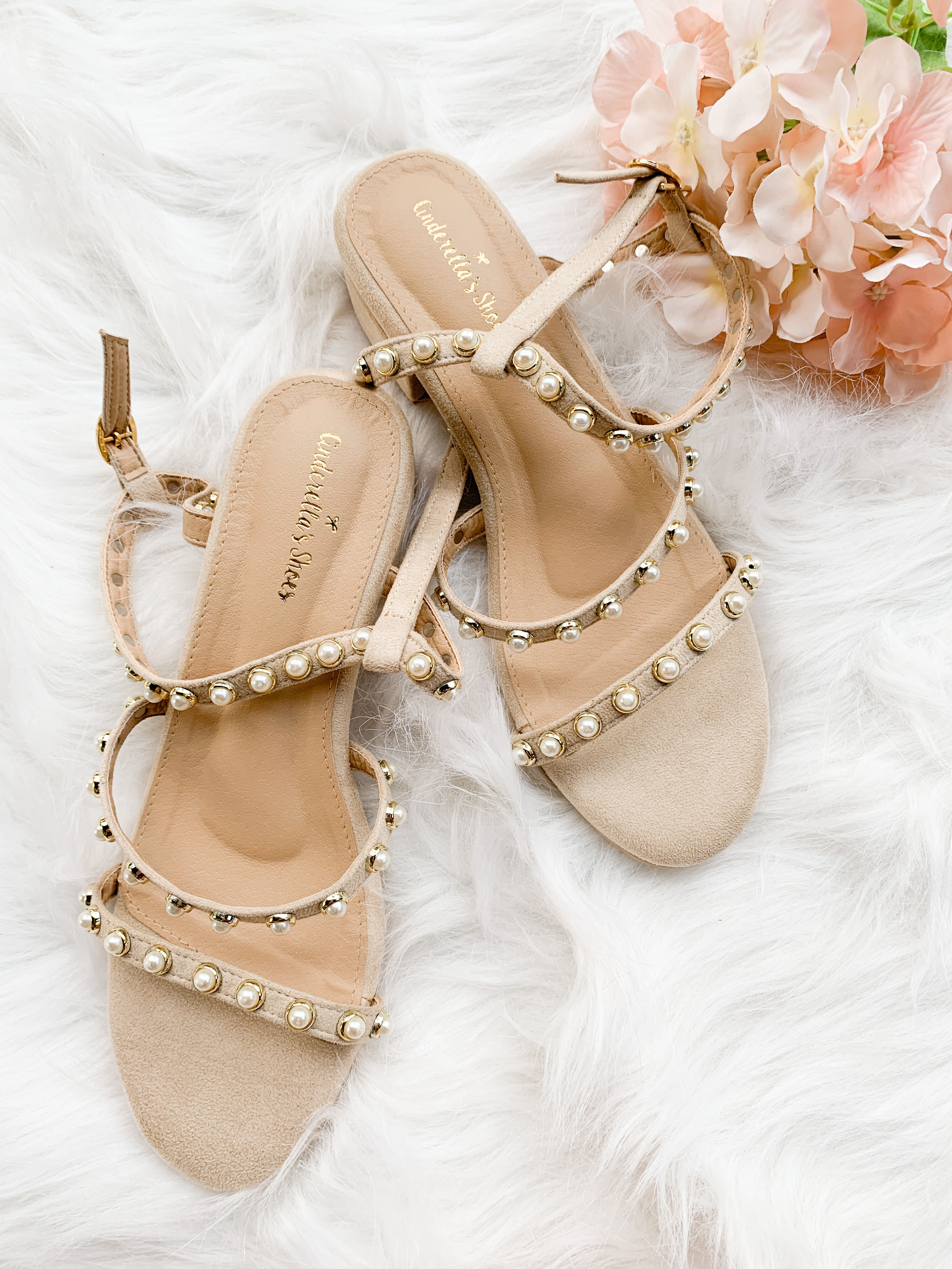 Cinderellashoes - รองเท้าแตะรัดส้น KEIRA Pearl Sandal