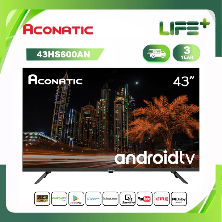 Aconatic LED Android TV FHD แอลอีดี แอนดรอย ทีวี ขนาด 43 นิ้ว รุ่น 43HS600AN (รับประกัน 3 ปี)
