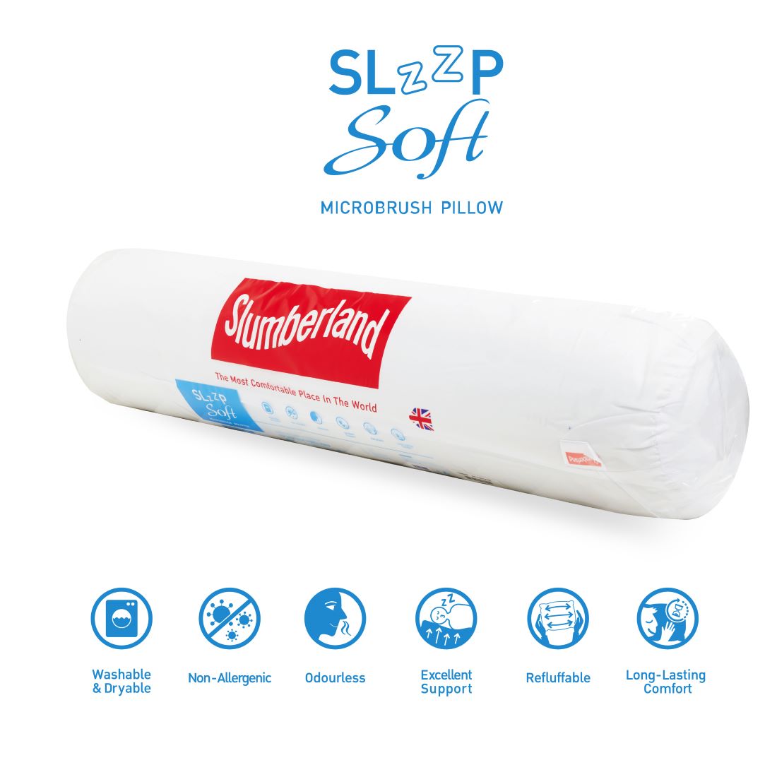 Slumberland SlzzpSoft Bolster หมอนข้างใยสังเคราะห์ (106BSF) ราคา 520 บาท*ส่งฟรี